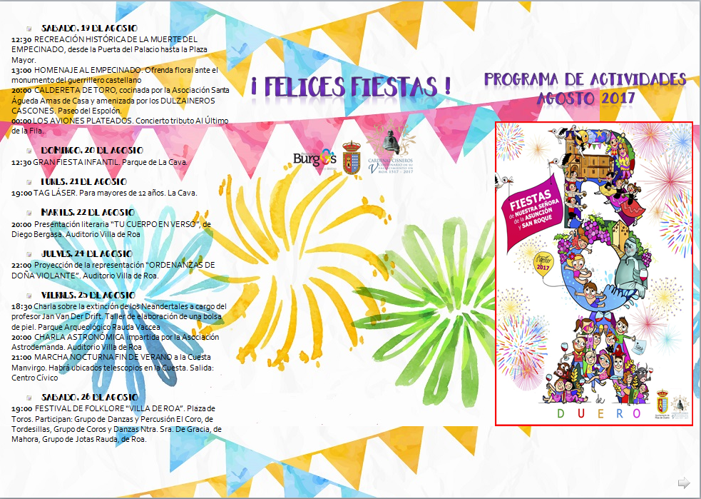 PROGRAMA DE ACTIVIDADES MES DE AGOSTO