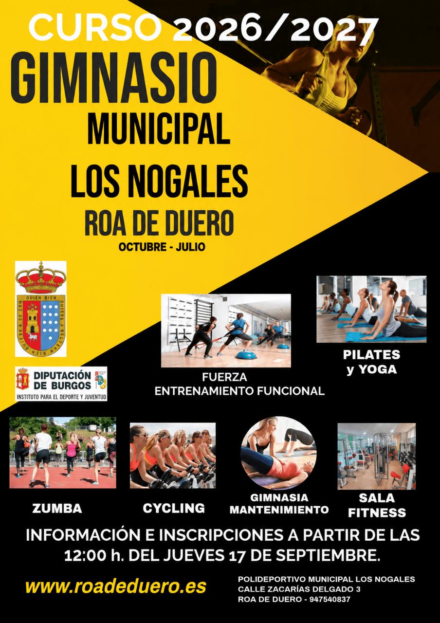 INFORMACIÓN ACTIVIDADES GIMNASIO MUNICIPAL DE ROA
